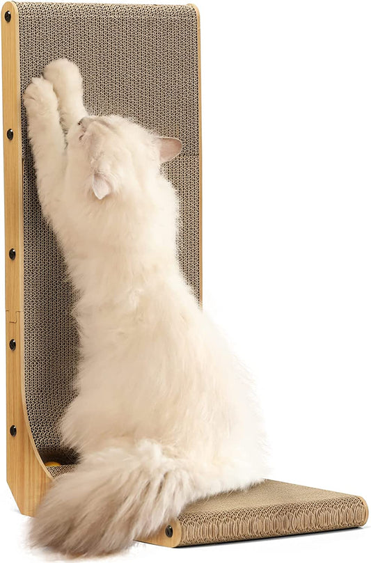 Cat Scratcher, 26.8 Inch L Shaped Cat Scratch Pad for Indoor Cats